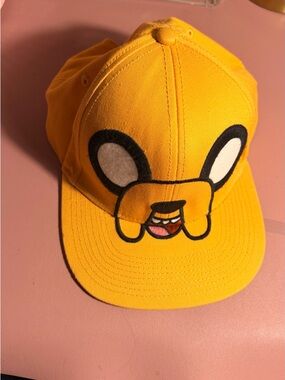 Cartoon Network Bright Orange Snapback Cap Adventure Time Jake cap